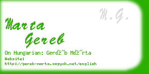 marta gereb business card